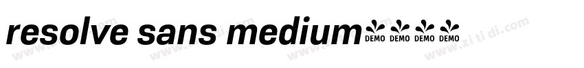 resolve sans medium字体转换